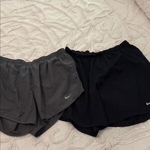 Nike Women's Athletic Shorts in Black and Gray